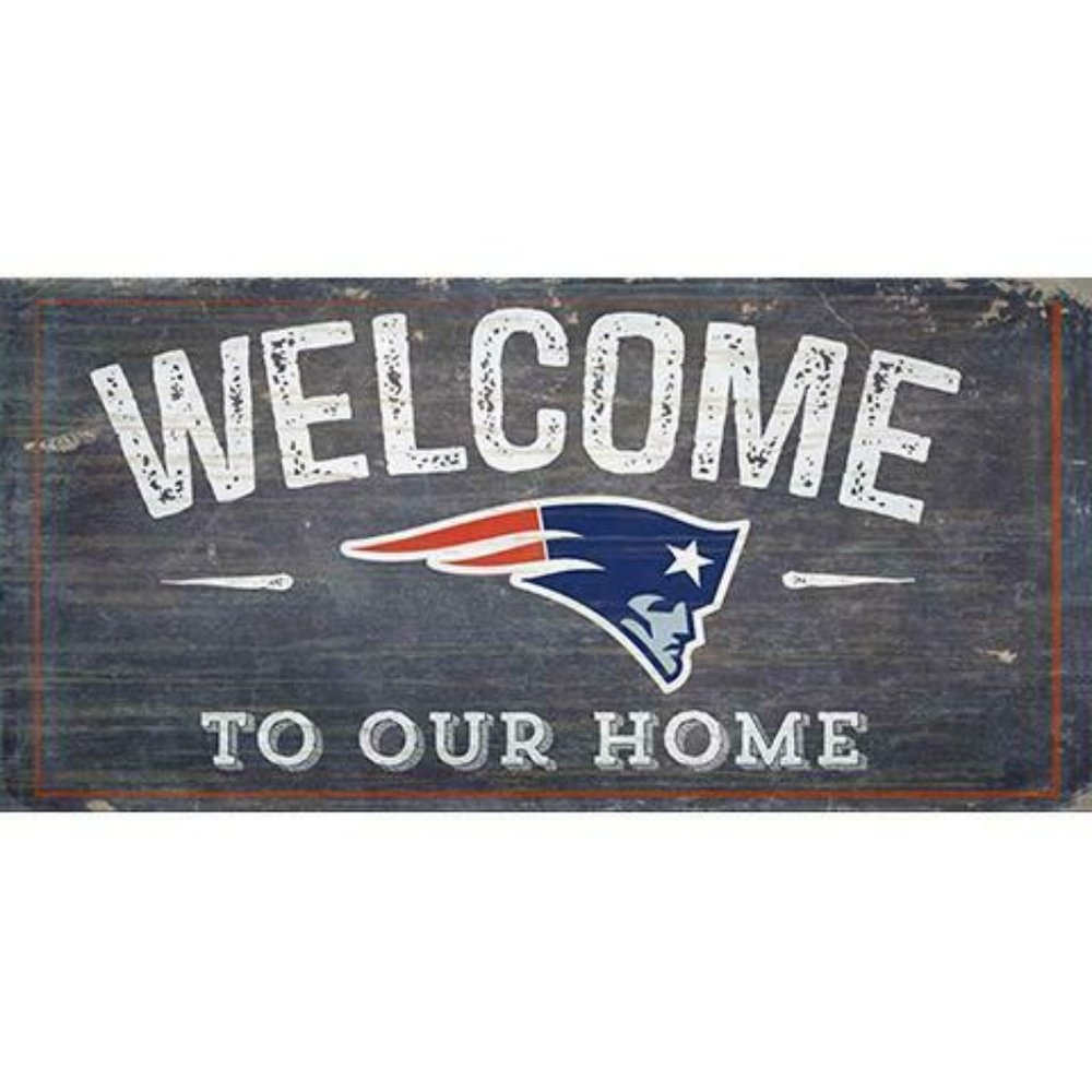 New England Patriots Wood Signs 6"x12"